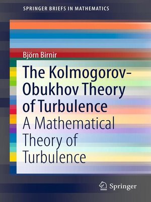 cover image of The Kolmogorov-Obukhov Theory of Turbulence